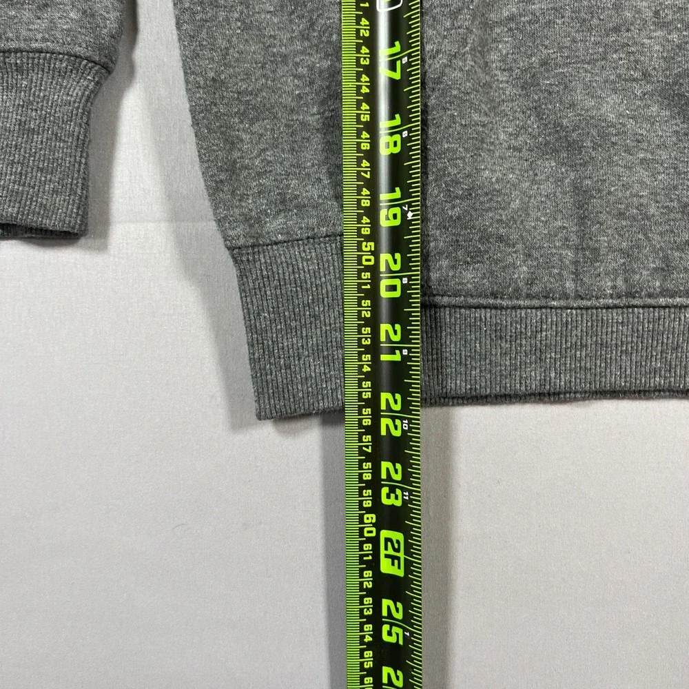 Hurley Pullover Hoodie Boys 10-12 Gray Fleece Lined Graphic Kangaroo Pocket